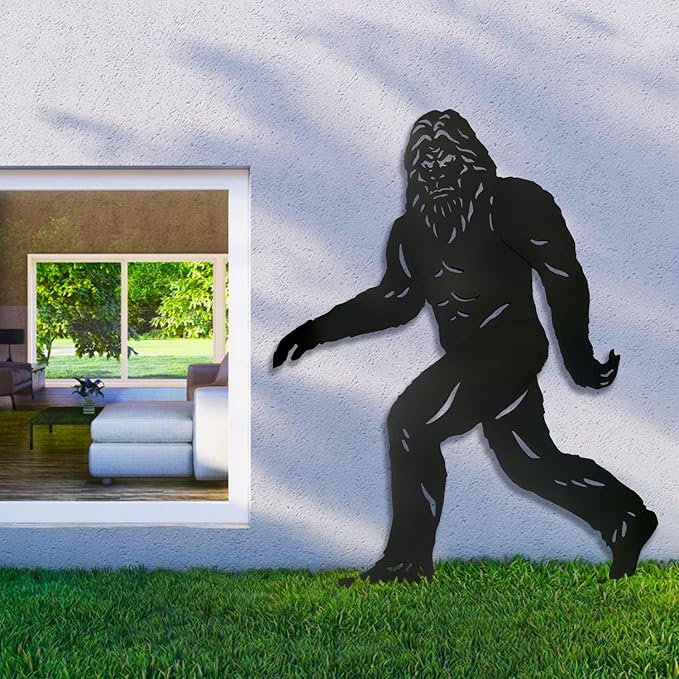 7.4ft Bigfoot Metal Outdoor Decor Big Foot Sasquatch Gifts for Men/Women Bigfoot Silhouette Statues for Yard Art, Patio, Lawn, Forests, Garden Decor, Yard Display, Garden Decorations