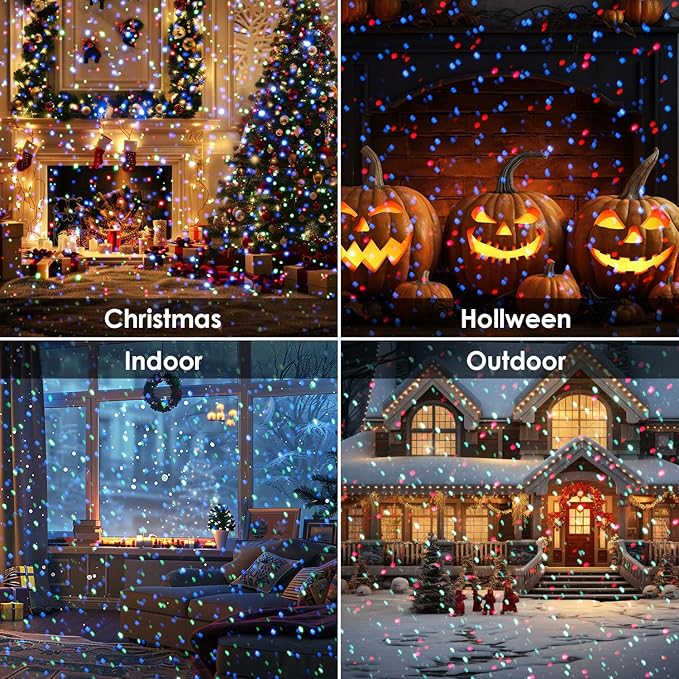 Christmas RGB Laser Projector Lights - Waterproof Indoor/Outdoor for Home, Yard & Garden Decoration