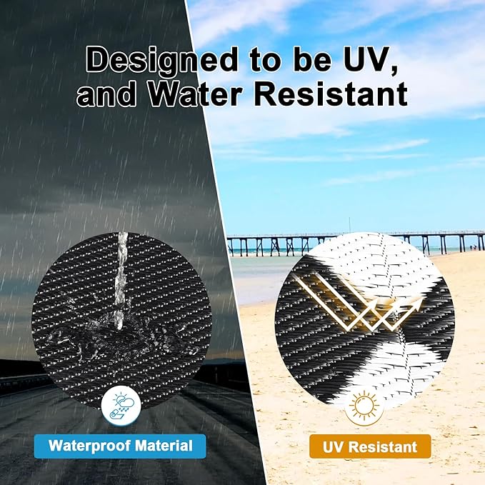 HEBE Outdoor Rug Waterproof 6x9, Reversible Plastic Straw Rug RV Camping Rug, Indoor Outdoor Patio Mat Clearance, Outside Carpet for Porch,Deck,Camper,Balcony,Backyard,Picnic