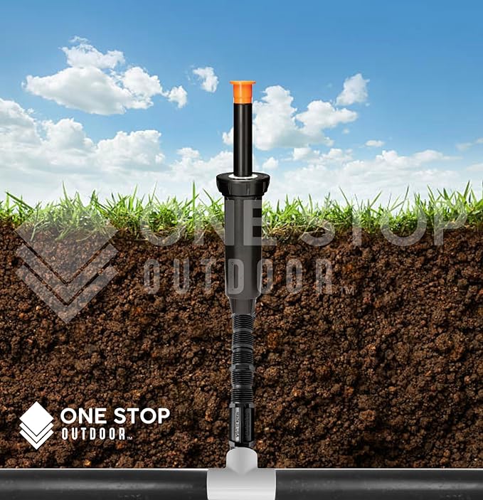 USA Made - Premium 1/2 Inch x 6 Inch MIPT Poly Cut-Off Sprinkler Height Extender Riser Nipple Adjustable Length (Fits Most Brands Orbit, Rain Bird, Hunter, Irritrol & More) (10)