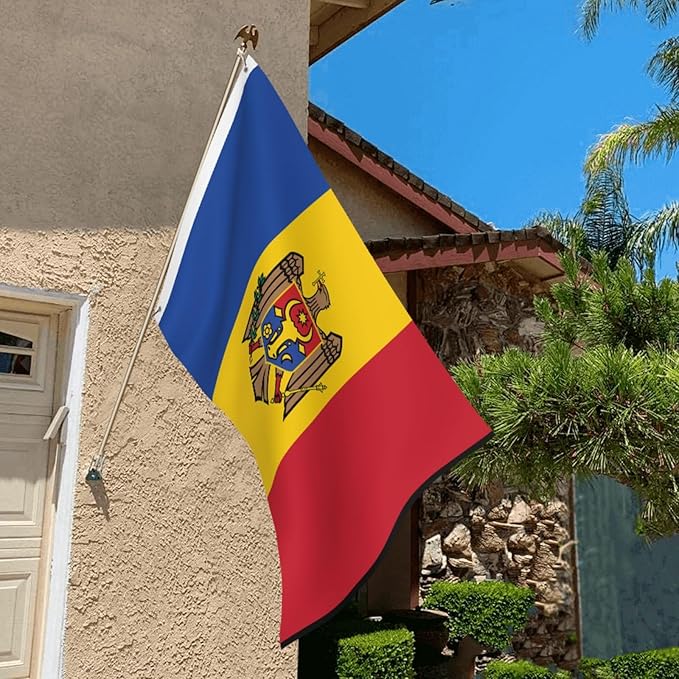 Moldova Moldavian Flag Garden Yard House 2x3 ft Flags Double Sided Print Banner Indoor Outdoor Party Home Decorations for Boat Dorm House Balcony