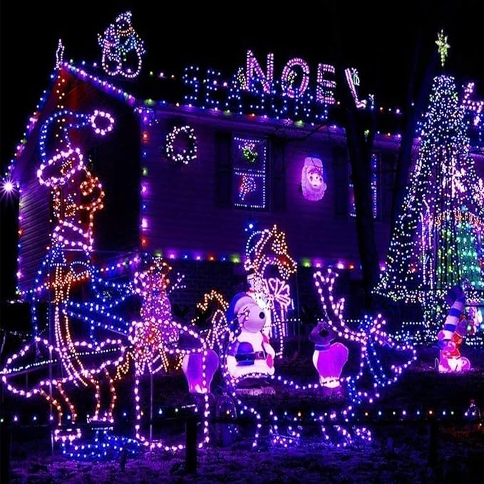 150ft LED Rope Lights Outdoor, 1080 LED Connectable and Flexible Tube Lights with 8 Modes, Waterproof LED Rope Lighting for Garden, Patio, Bedroom, Party, Pool, Indoor Outdoor Decoration (Purple)