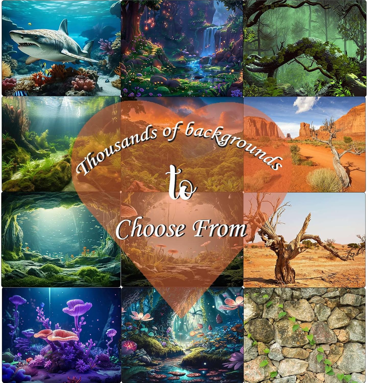 Aquarium Background Exquisite Underwater Grass Leaves with Pebbles Fish Tank Background Vivid Green Aquatic Plant Terrarium Background Stone Dead Woods Leaves Fish Tank Wallpaper 48x24in