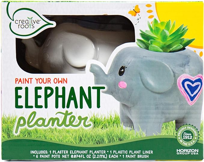 Creative Roots Paint Your Own Elephant Planter by Horizon Group USA Toy