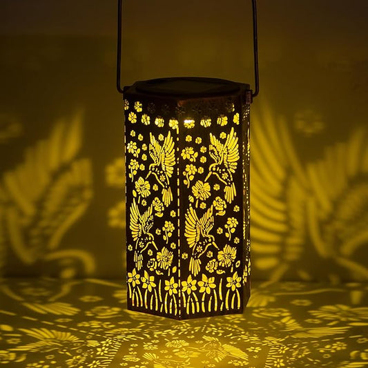 Outdoor Lanterns Hummingbird Gift for Women/Mom/Grandma/Sister, Solar Lanterns Outdoor Waterproof Butterfly, Garden Decor,Christmas, Mother's Day, Thanksgiving Gifts, Solar Decoration for Yard, Patio
