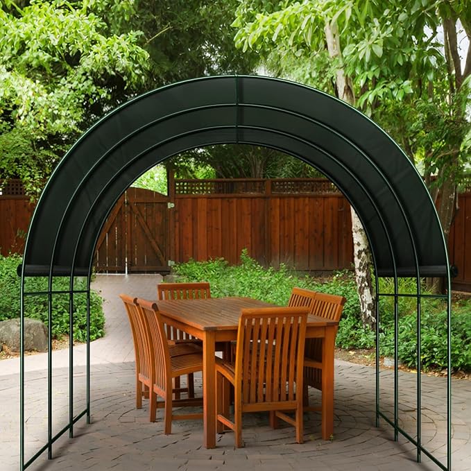 Large Garden Support Arch Frame for Climbing Plants, 9.85 x 7.05 x 7.22 ft Heavy Duty Plant Climbing Arbor Arch, Multi-Purpose Support Frame for Vines, Weddings & Backyard Decoration