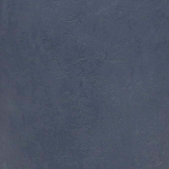 Sunnydaze 24-Inch Anjelica Large Plastic Pot for Plants - Outdoor Polyresin Round Planter with Drillable Drainage Holes - Slate - 2pk