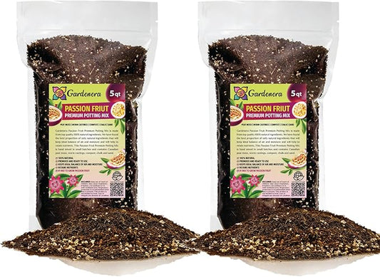 Premium Passion Fruit Potting Soil Mix - Perfect Balance of Nutrients, Drainage, and Aeration for Thriving Passion Fruit Vines - 10 Quart