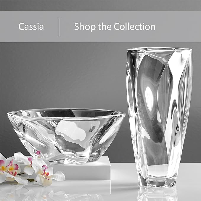 Mikasa Cassia Crystal Glass Vase, 12 Inch