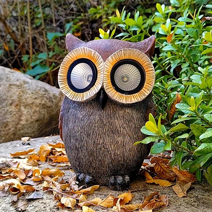 DKJOCKY Owl Gifts for Women, Solar Owl Decorations for Yard, Garden Oranments Outdoor Gardening Gifts for Birthday Christmas for Women Mom Grandma Wife