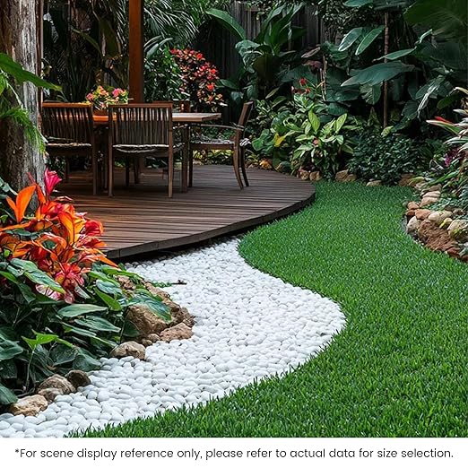 SIDONG 5 LB White River Rocks, 0.3-0.5 Inches Matte Pebbles for Indoor Plants, Aquarium Rocks Used in Fish Tank, Decorative Stones for Plants, Vases, Home Décor, Crafting, Garden Landscaping