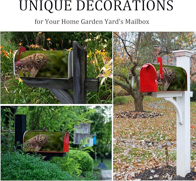 Vantaso Mailbox Covers Magnetic,Funny Owl Letter Post Box Wraps Cover for Outdoor Garden Yard Decorations Oversized 25.5" X 21"