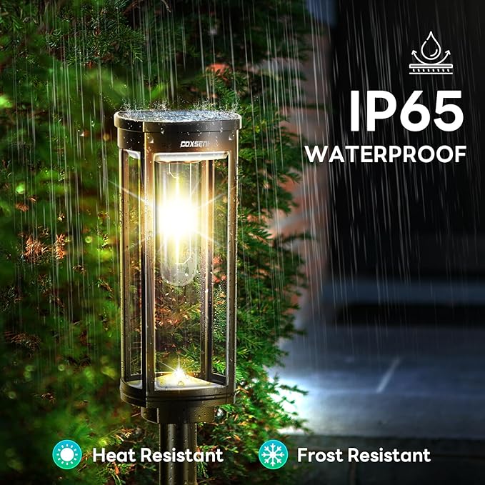 Solar Pathway Lights Outdoor 8 Pack, Bright Solar Path Lights Outside Waterproof, Sidewalk Lights Solar Powered Landscape Light for Walkway Driveway Lawn Patio Yard Garden