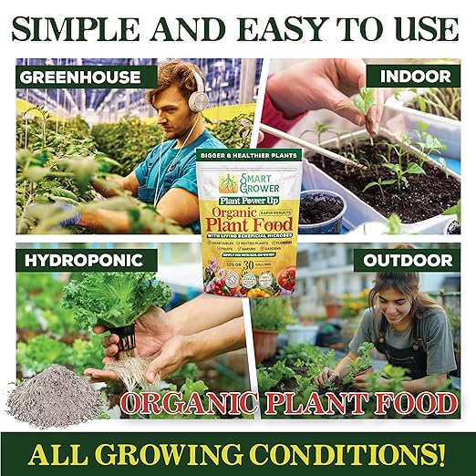 Organic Plant Food with Beneficial Microbes, Fast Acting Vegan Fertilizer for Vegetable Garden, Outdoor & Indoor Plant Fertilizer, Miracle Growth for Plants Concentrated Value 125GR Makes 30 gallons