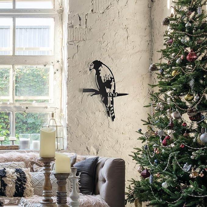 Renovatio Metal Hawk - Metal Bird Yard Decor - Tree Stake & Outdoor Art - Metal Garden Sculpture - Rusty Metal Birds Ornaments - Outdoor Bird Decorations for Garden