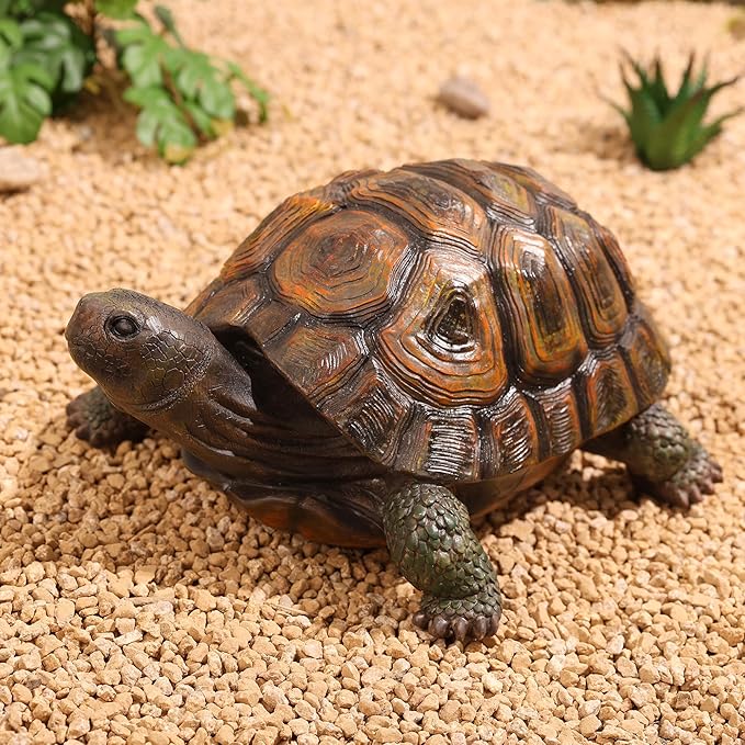Tortoise Turtle Statue,Resin Garden Sculpture Indoor/Outdoor Yard Lawn Ornament,Home Decor (Large)