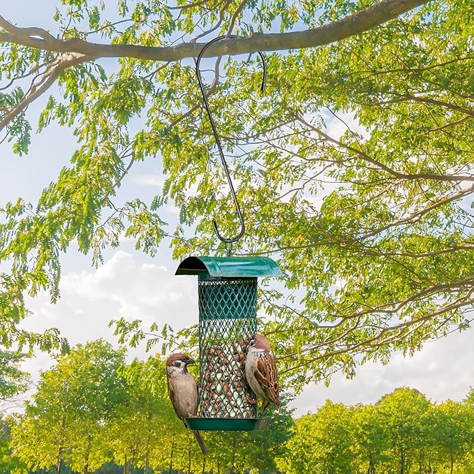 6 Pack 16 Inch Extra Large S Hooks for Hanging Plants, Rust-Proof Heavy Duty Tree Branch Hook Plant Hooks Outdoor for Hanging Bird Feeder,Patio,Indoor Uses