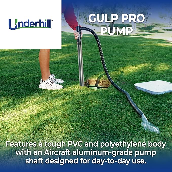 Underhill Gulp Pro Siphon Suction Water Pump 22 Inch Length with 36 Inch Outlet Hose, For Irrigation, Fluid Transfer, Water Removal, A-G1236-C