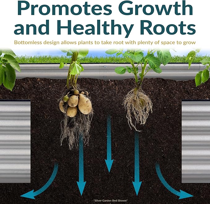 Sunnydaze 11.75" H Raised Metal Garden Bed - Galvanized Raised Garden Bed Outdoor for Vegetables and Flowers - Brown - 4' x 3' Rectangle