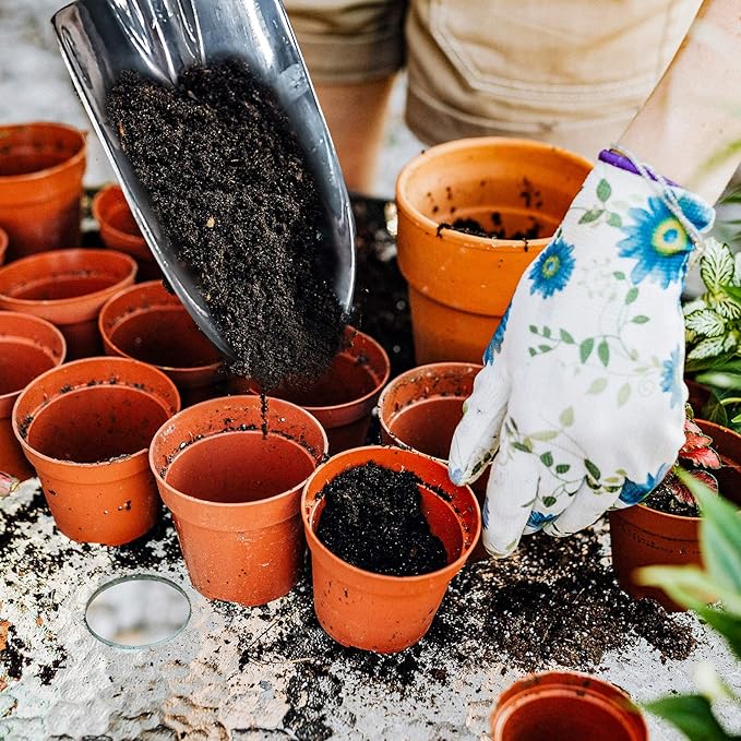 Garden Trowel - Stainless Steel - Ergonomic Grip Hand Tools Set with Soft Rubberized Non-Slip Handle for Transplanting, Weeding, Moving and Smoothing Digging & Planting