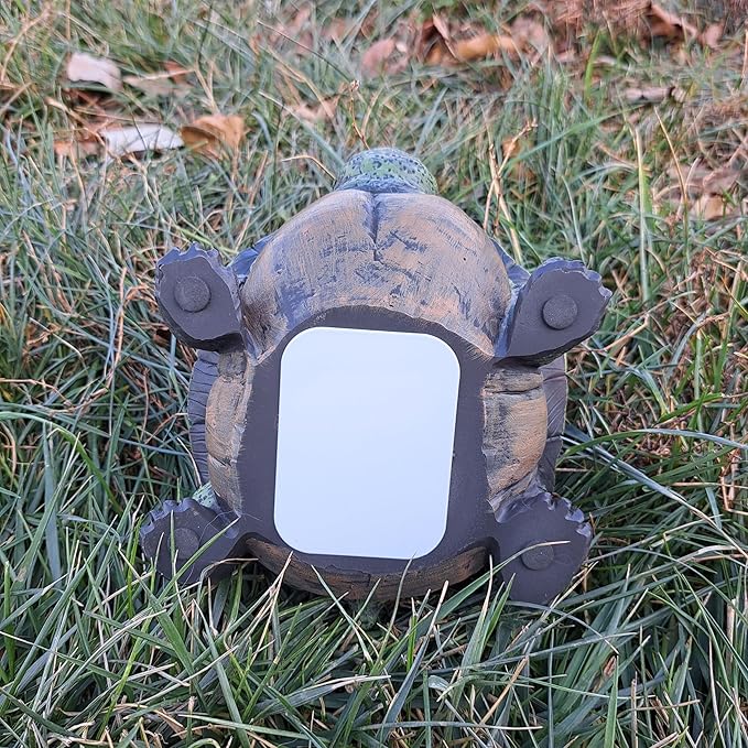 Stocky Turtle Garden and Patio Decor and Key Hider - Holds 2 Hidden Keys Outside, Secret Hidden Door Underneath