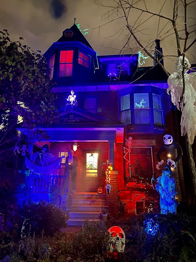 【Upgraded】 LED Flame Lights with Remote & Timer, 4-Mode Rechargeable Battery Operated Flameless Candles, Waterproof Pillar Flickering Lanterns for Room Patio Wedding Halloween Home Decor, Blue