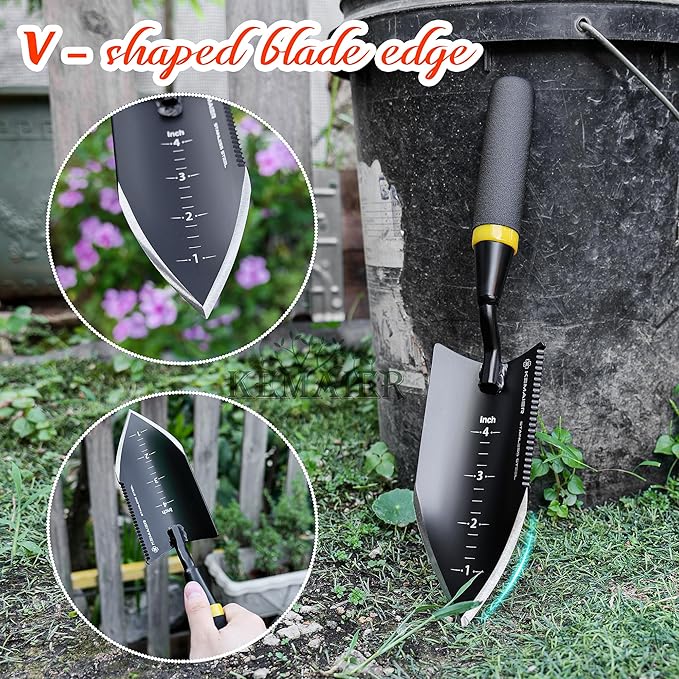 3 - in - 1 Garden Tool Set: Heavy - Duty Stainless - Steel Hand Cultivator, Transplant Serrated Shovel, and Dandelion Weeder, Widely Applied in Garden Weeding, Soil Loosening, and Planting