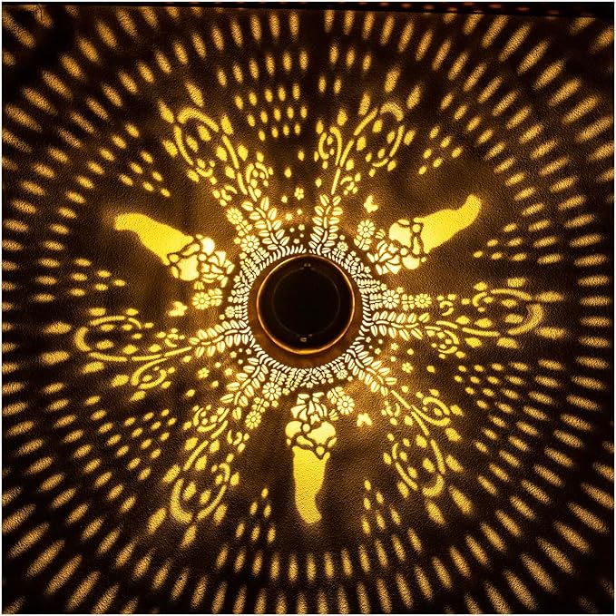 Gnomes Solar Lanterns Outdoor Waterproof Hanging Solar Lights Gnomes Gifts for Women Men Mom Metal Decorative LED Outdoor Lanterns for Patio, Lawn, Landscape, Garden Decor, Yard Decorations