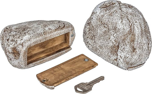 Hide a Key Fake Rock,Looks and Feels Like a Real Rock Spare Key Safe or other Small Objects for Outdoor Garden or Yard
