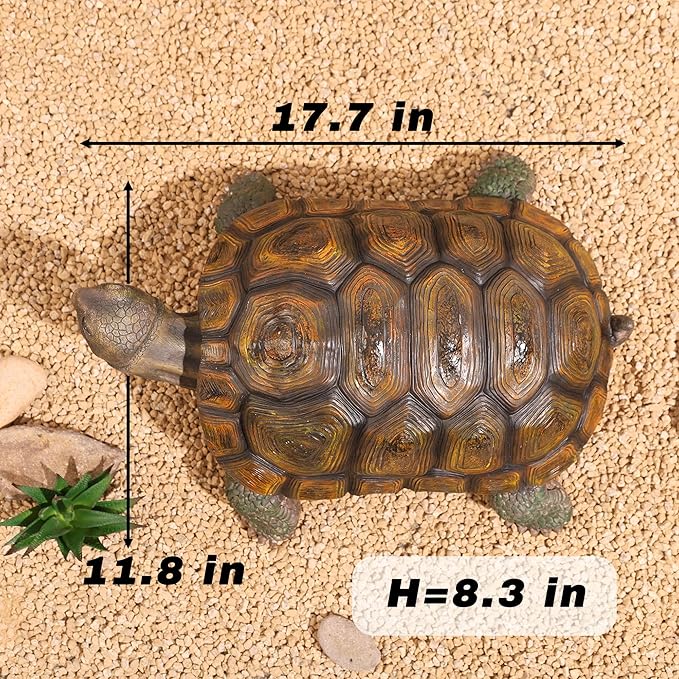 Turtle Statue,Resin Garden Sculpture Indoor/Outdoor Yard Lawn Ornament,Home Decor (Extra Large)