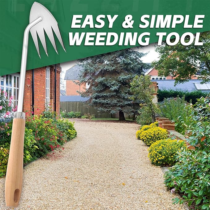 Japanese Weed Puller Tool Garden Tools Hand Weeder Tools - Gardening Hand Tools Weed Remover Tool for Vegetable Gardening Backyard Farm Planting & Weeding Removal Quick Work