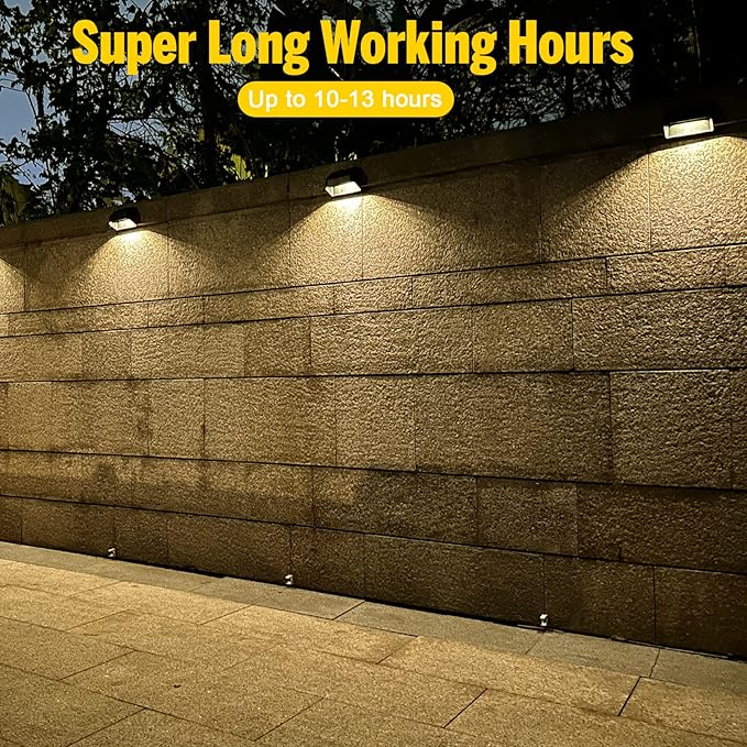 Brighter Solar Fence Lights 18 Pack, RGB 8 Colors, Dusk to Dawn Deck Light, Fence Solar Lights Outdoor IP65 Waterproof, Solar Outdoor Lights for Backyard/Railing/Wall/Step/Patio