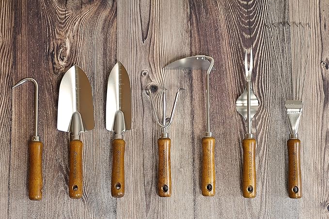 Root Hook Japanese Garden Tool for Loosing Soil, Heavy Duty Japanese Steel, Root Pick Tool for Repotting Bonsai and Transplanting Flower, Made in Japan, Silver