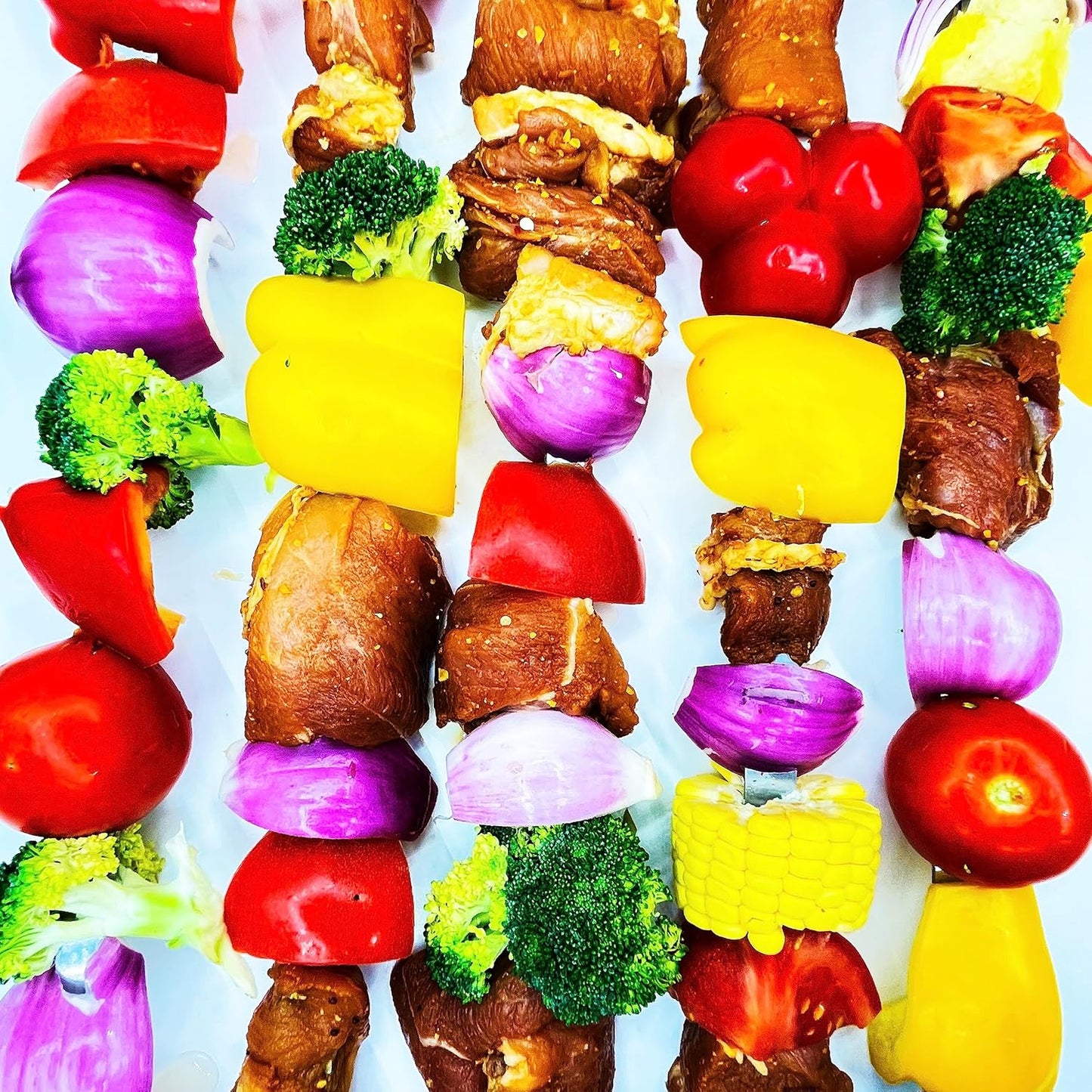 23.6 Inch Skewers for Kabobs 0.62 Inch Wide Kebab Skewer 8 Pack Reusable Metal Skewers for Grilling Long Kebab Stick Large Size Heavy Duty Kabob Sticks BBQ Skewer Set Stainless Steel.