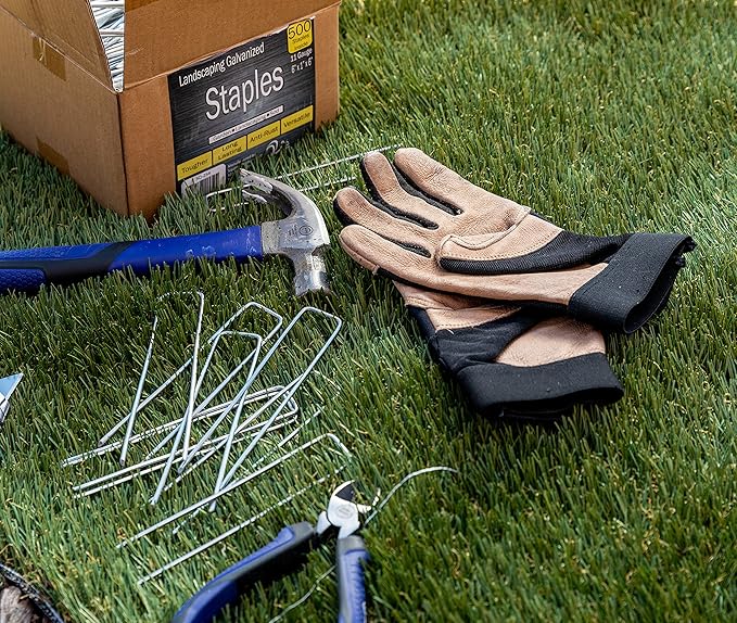 Squirrel Products U Shape Garden Stakes Metal, 6 Inch Landscaping Staples, 11 Gauge Stakes for Landscaping Fabric, 2.9mm 15x2.5x15cm – 150 Pack