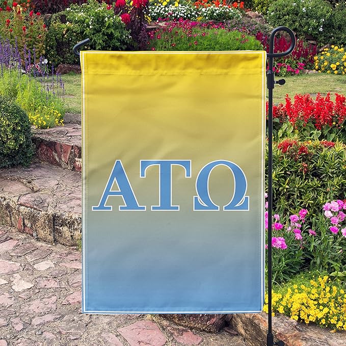Alpha Tau Omega Licensed Flag Garden Flag Banner Yard Decor Outdoor Decoration (Alpha Tau Omega #1)
